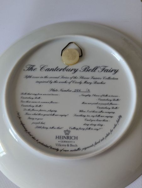 Вінтажна колекційна тарілка &laquo;The Canterbury Bell Fairy&raquo; (Фея дзвоників) від Heinrich (Villeroy & Boch) TR-00137 фото