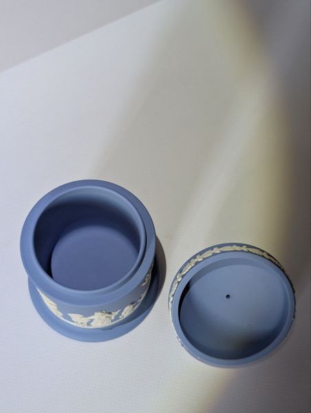 Банка для тютюну Wedgwood Jasperware, Tobacco Jar, блакитний джаспер, Англія W-0090 фото