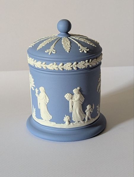 Банка для тютюну Wedgwood Jasperware, Tobacco Jar, блакитний джаспер, Англія W-0090 фото