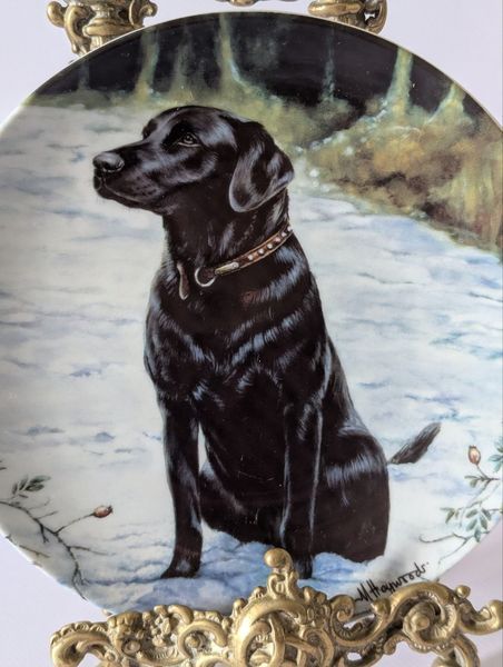 Вінтажна порцелянова декоративна тарілка Зима Winter Менді Хейвуд Royal Worcester Danbury Mint, Англія, 19 см TR-00163 фото