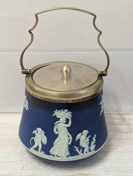 Бісквітниця, банка для цукерок, печива, Wedgwood Jasper, Англія W-0068 фото
