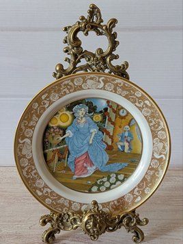 Тарілка настінна, серія казки Братів Грімм, "Попелюшка", Franklin Porcelain (Franklin Mint), Західна Німеччина, Баварія, 1978 рік. TR-0087 фото