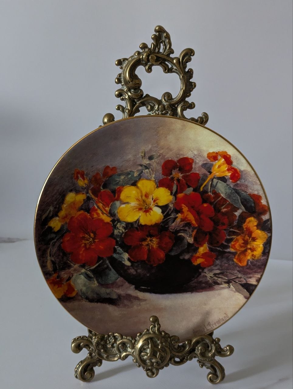 Тарілка настінна, Royal Worcester, серія Natures Bouquet, Англія, 1995 рік. Nasturtiums.